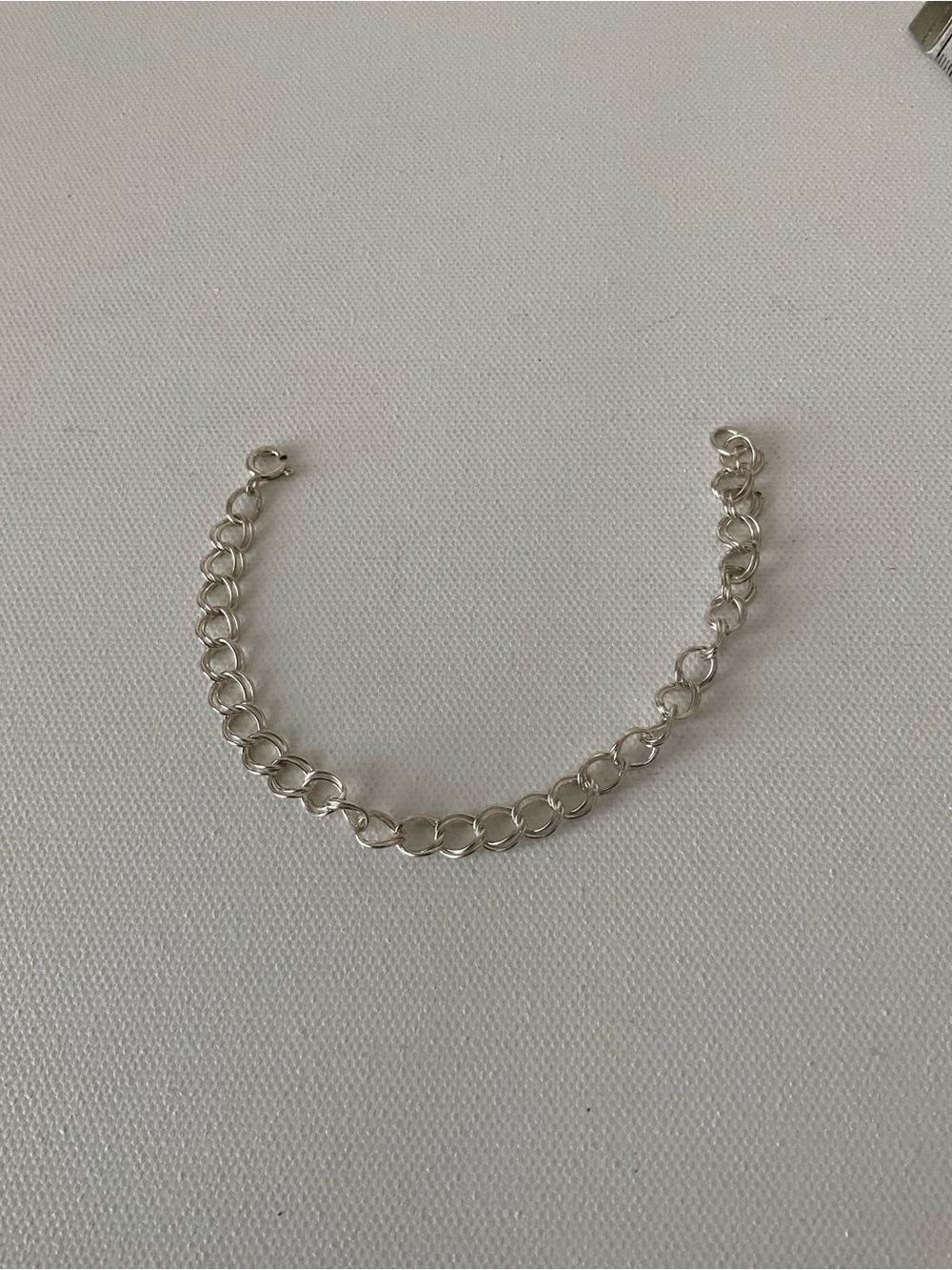 Classic Sterling Silver Linked Circle Charm Bracelet - Picture 2 of 4